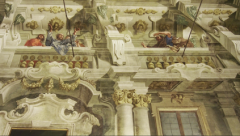 Detail of the paintings by Ludovico Benedetti (1738-42) and, probably, Francesco Vellani (1738-42).