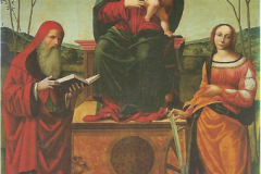 Luigi Anguissola, 1520 ca., Madonna col bambino tra i Santi Girolamo e Caterina.