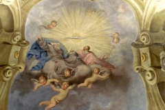Particolare degli affreschi.