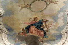 Particolare degli affreschi.